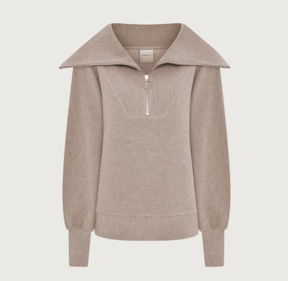 VARLEY Vine Half-Zip Pullover Color: Taupe Marl Ottomon Fabric VAR00485 SMALL